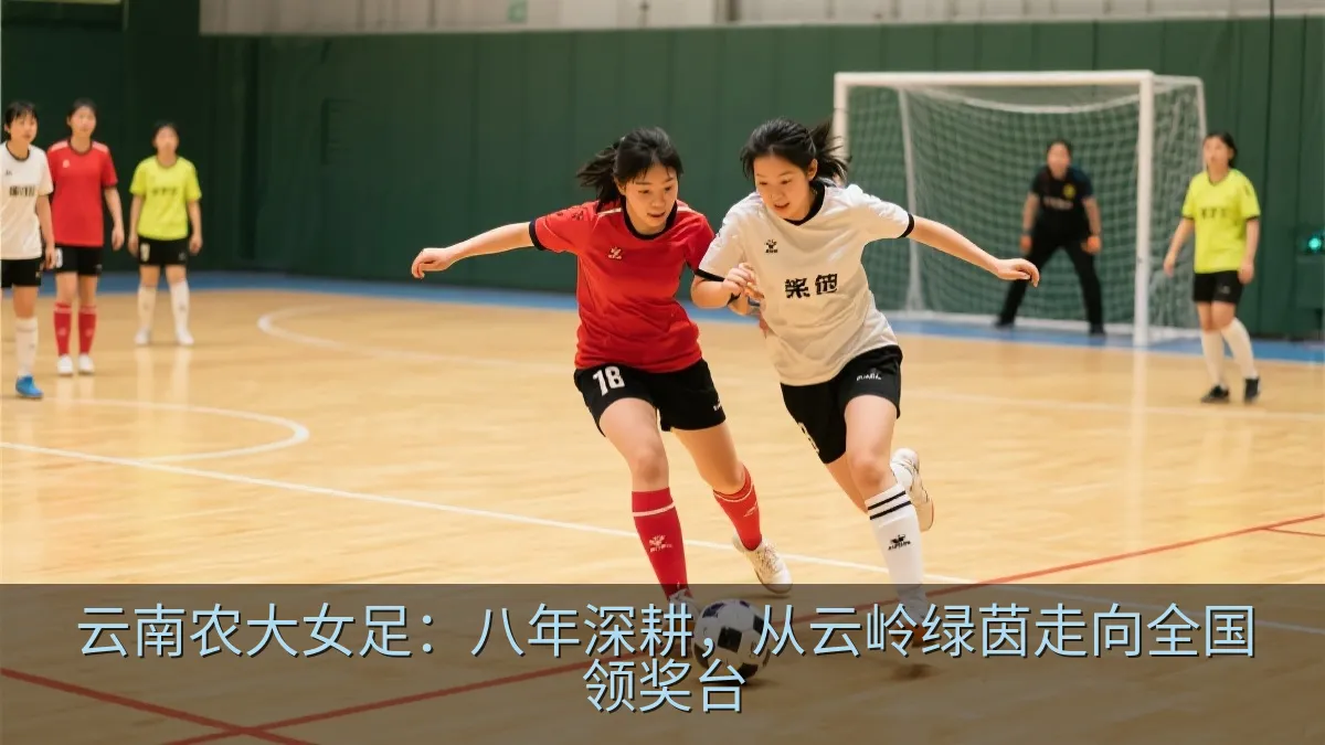 女子足球队员在比赛中拼抢