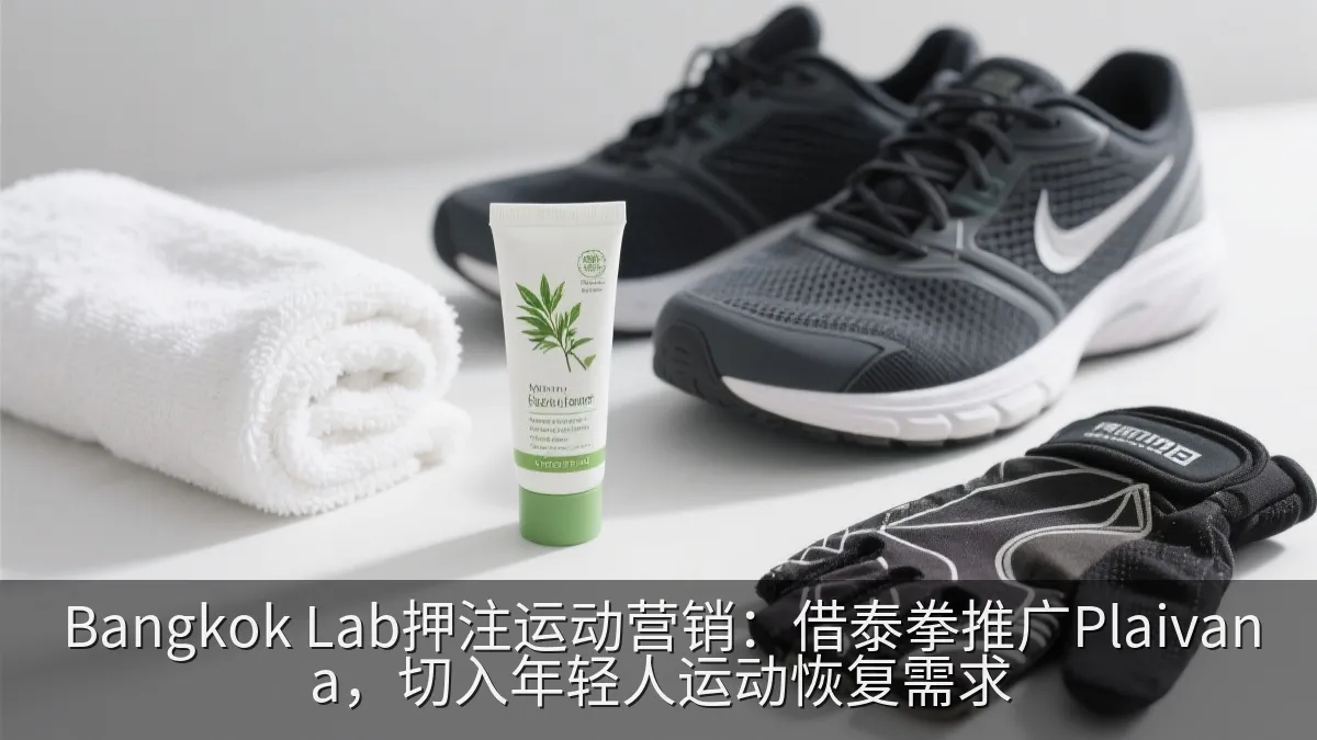 便携式草本舒缓膏霜与运动装备静物展示